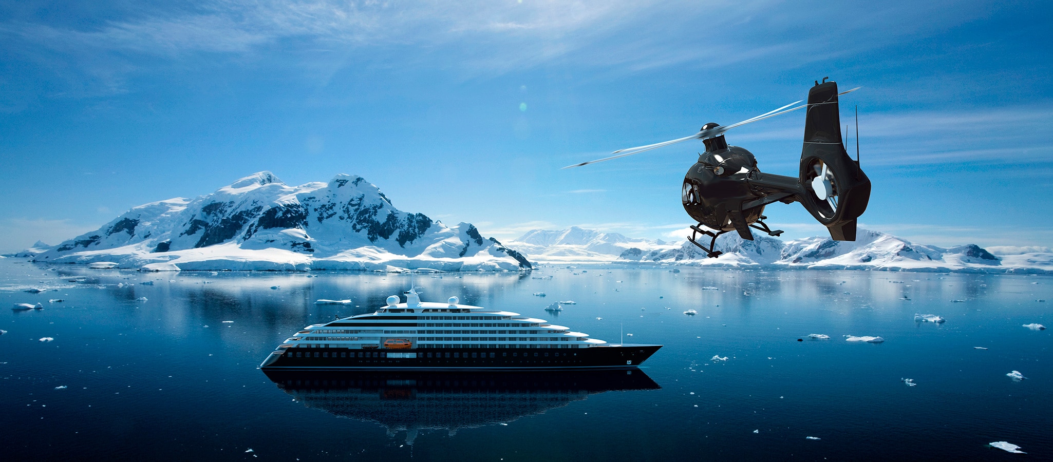 Discovering is the magic formula that promises unique events. It brings your guests to regions that would be very hard to access without the on-board helicopter.