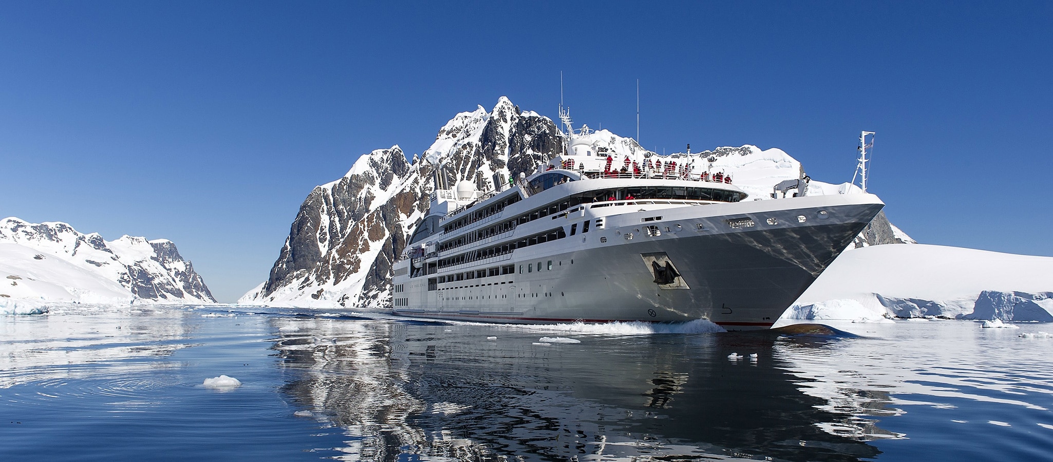 Partially certified with ice class, the cruise yachts take your group to breathtaking event destinations
