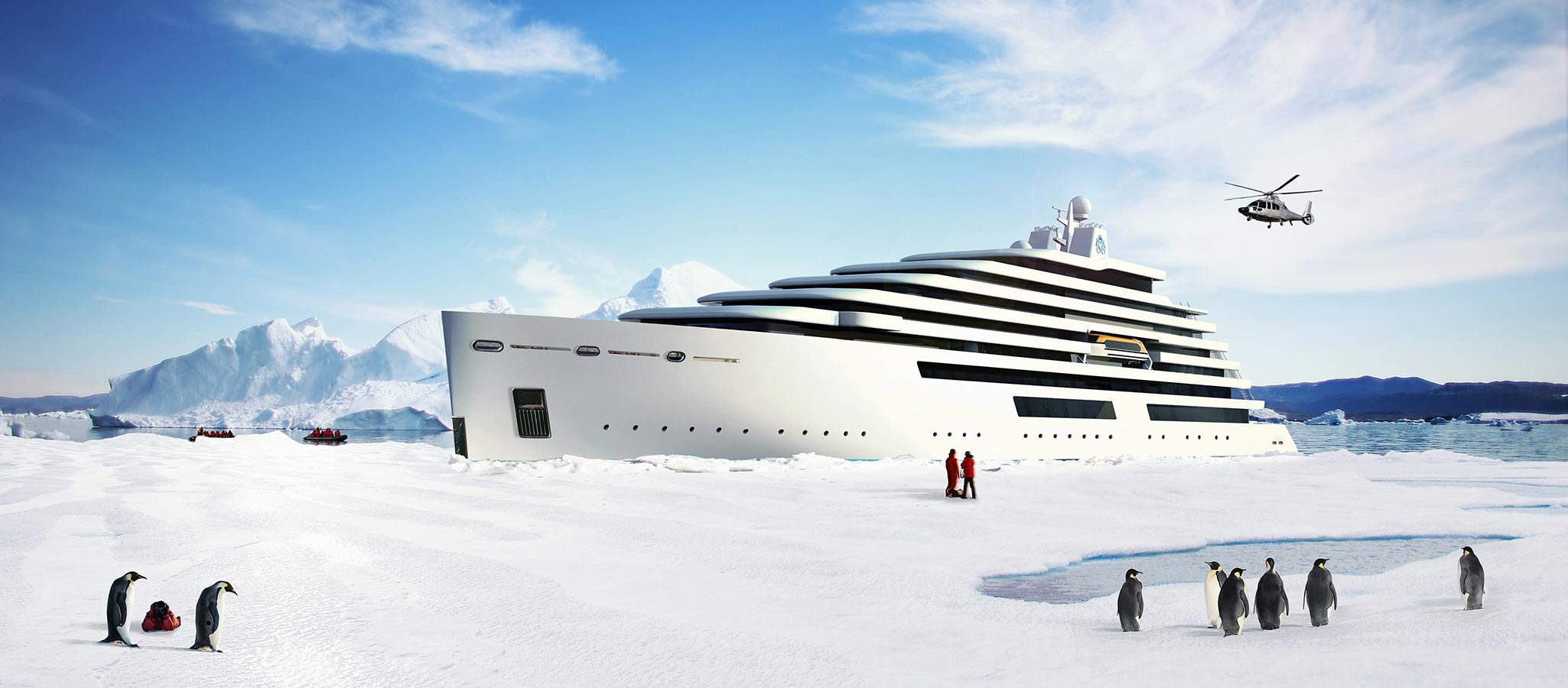Ice-class certified discovery yachts bring your group to places that not many people have had the privilege of visiting before.
