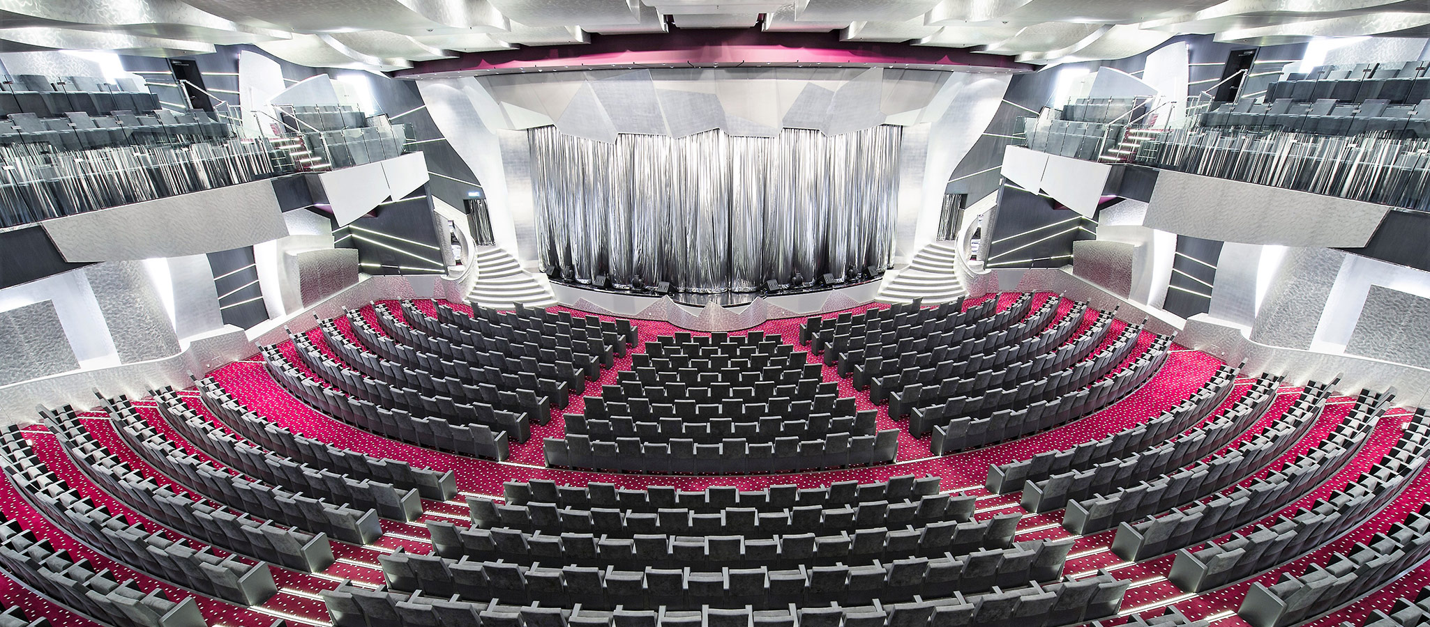 In addition to the regal show lounges, highly professional lighting and sound technology is included in the charter rate.
