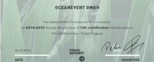 OceanEvent is a climate-neutral Company