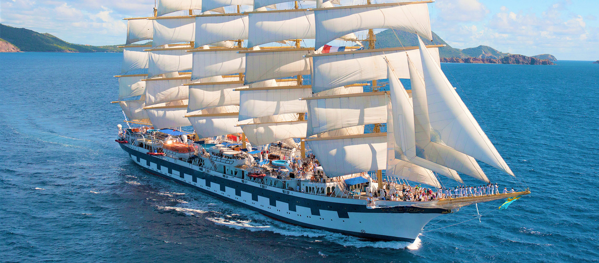 One of the biggest sailing ships in the world – and, with over 5,000 square meters of sail area, one of the most spectacular event locations.