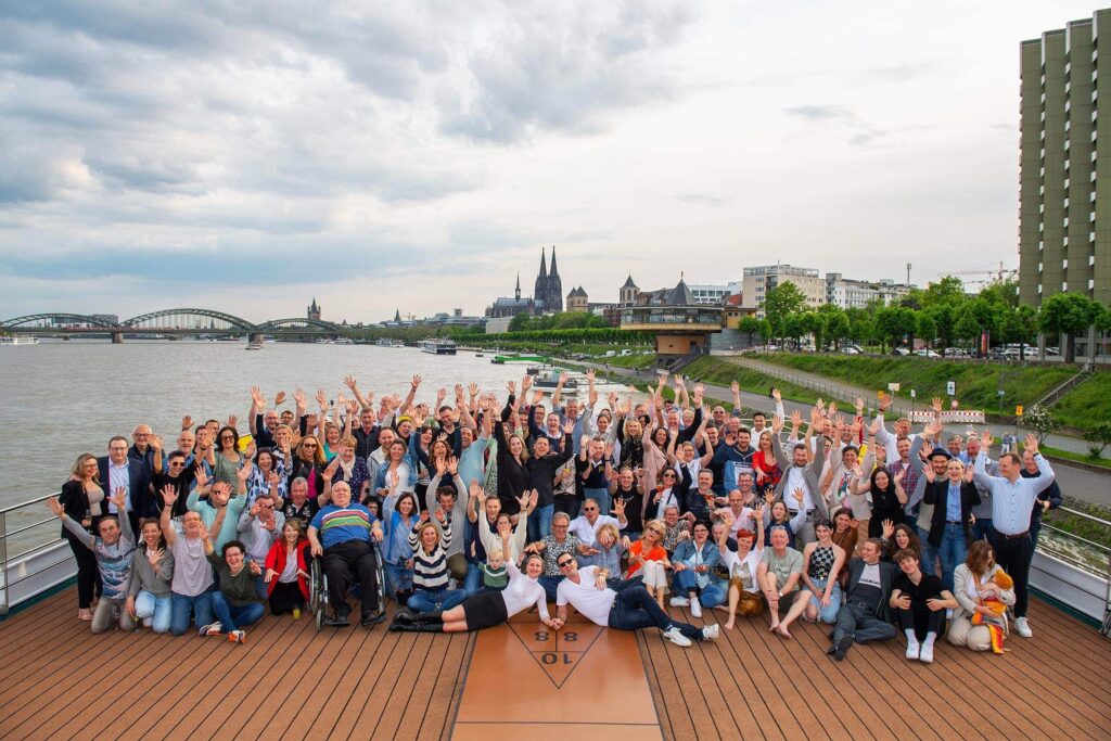 Heiko Lörsch, Tami Lörsch, Friends and Family on their exclusively chartered river cruise ship Amadeus Imperial