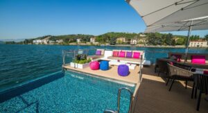 River cruise in Provence with OceanEvent - The pool & sun deck