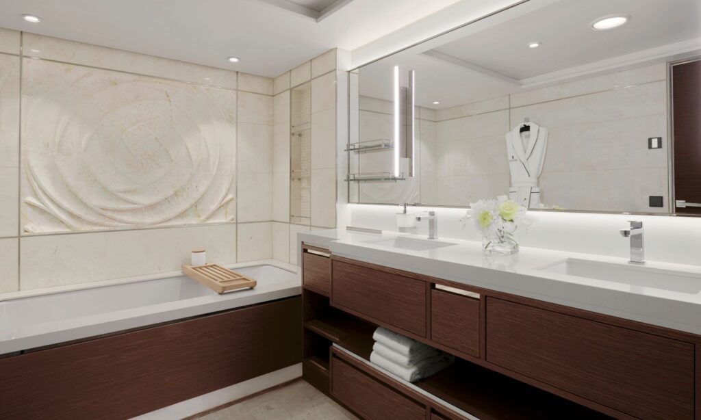 Ritz Carlton Yacht EVRIMA - Private Charter with OceanEvent - Mediterranean - Bathroom