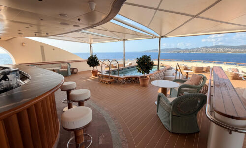 Four Seasons I private yacht charter for landmark celebrations at sea for around 200 guests with OceanEvent